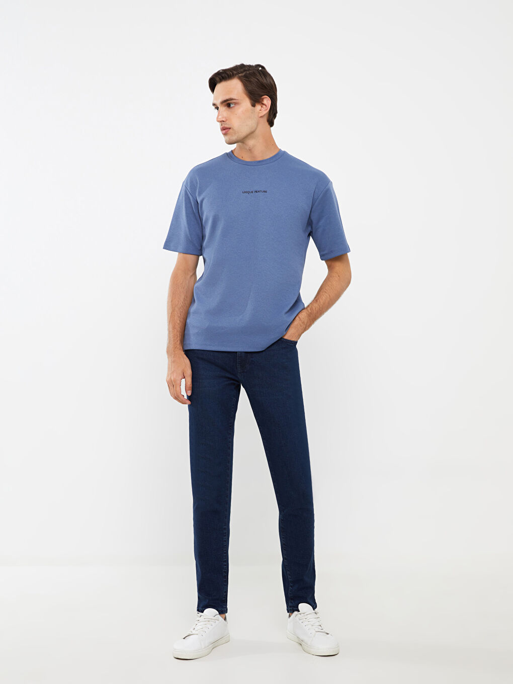 İndigo Bisiklet Yaka Kısa Kollu Baskılı Erkek Tişört-2