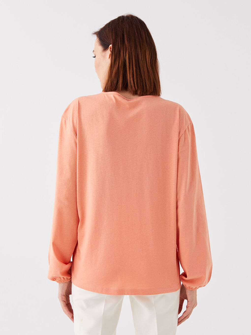 Mercan Düğme Kapamalı Kadın Bluz-4