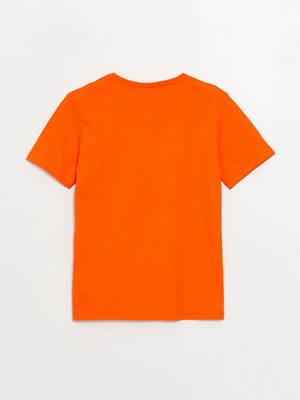 Turuncu Bisiklet Yaka Baskılı Kısa Kollu Erkek Çocuk Tişört-2