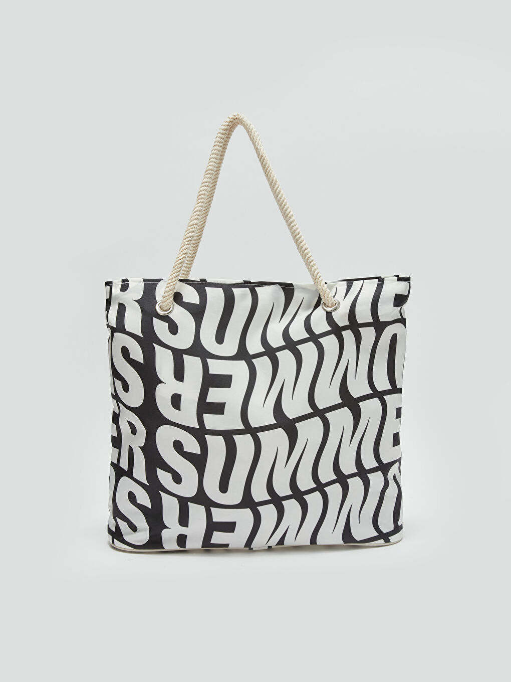 Text Printed Women's Beach Bag