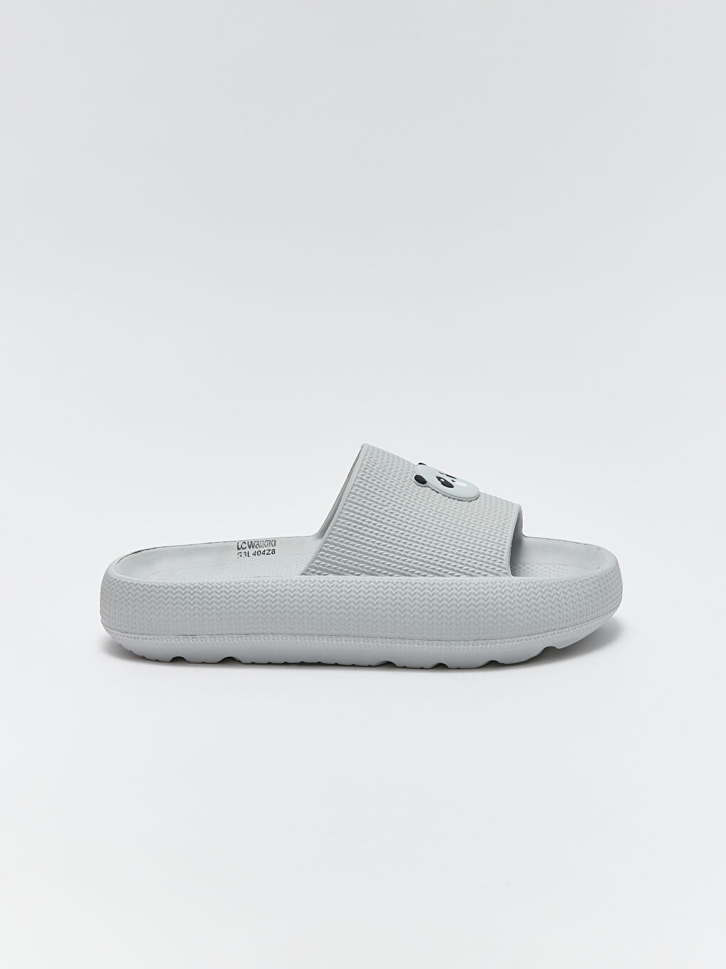 Gri Panda Baskılı Kadın Terlik-1