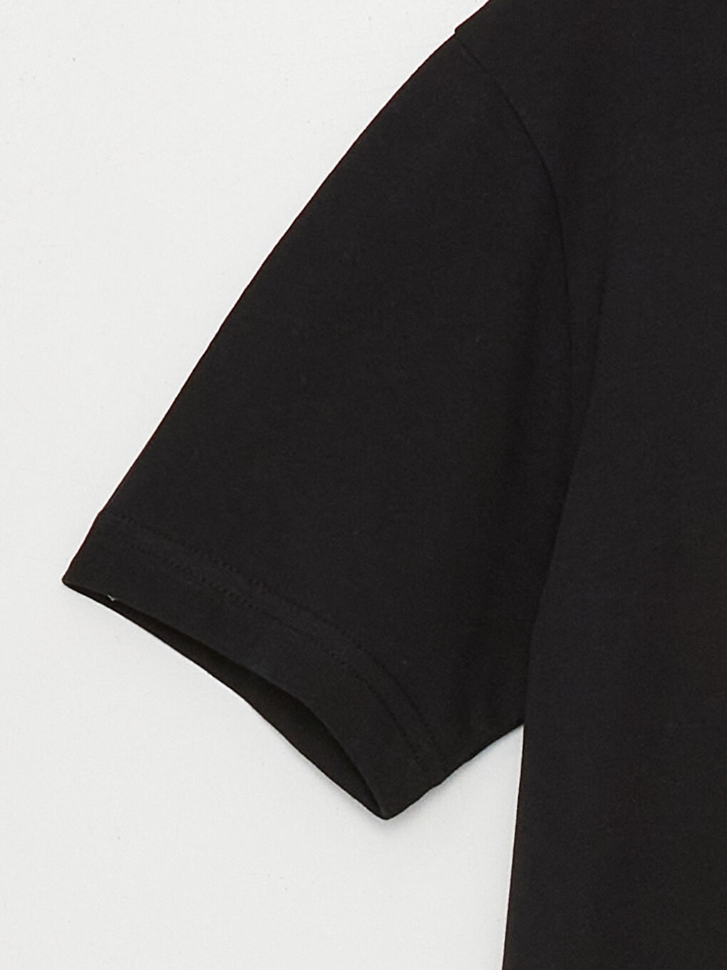 Siyah Bisiklet Yaka Nostaljik Maymun Baskılı Kısa Kollu Erkek Çocuk Tişört-2