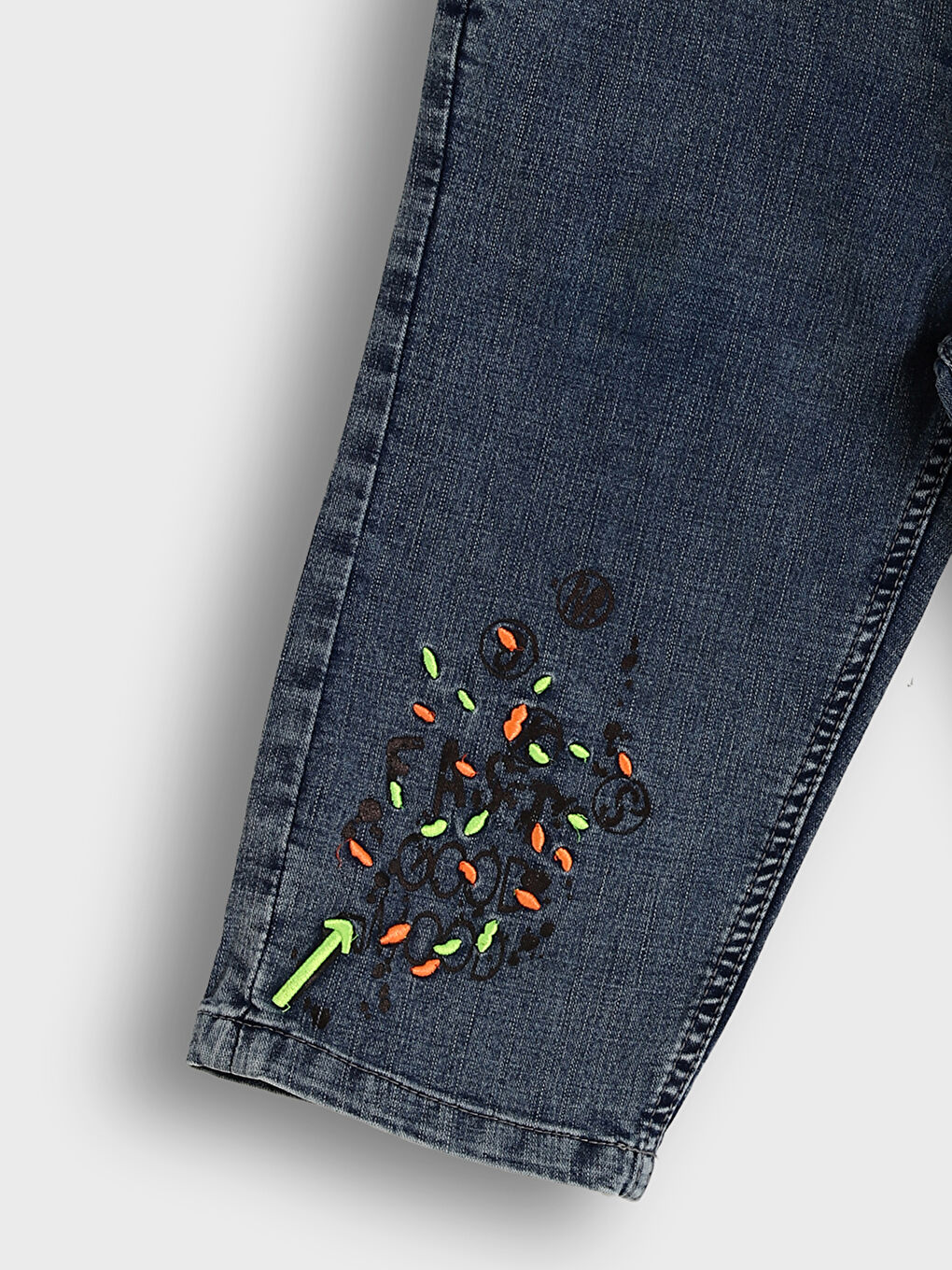 Embroidered Boys' Denim Shorts-2