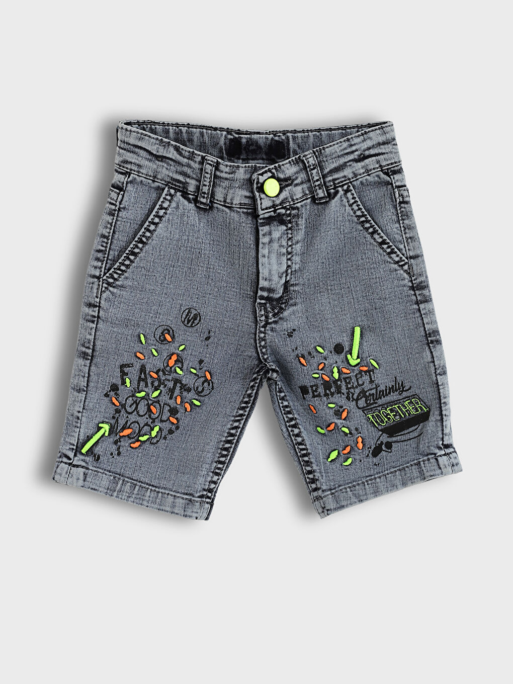 Embroidered Boys' Denim Shorts