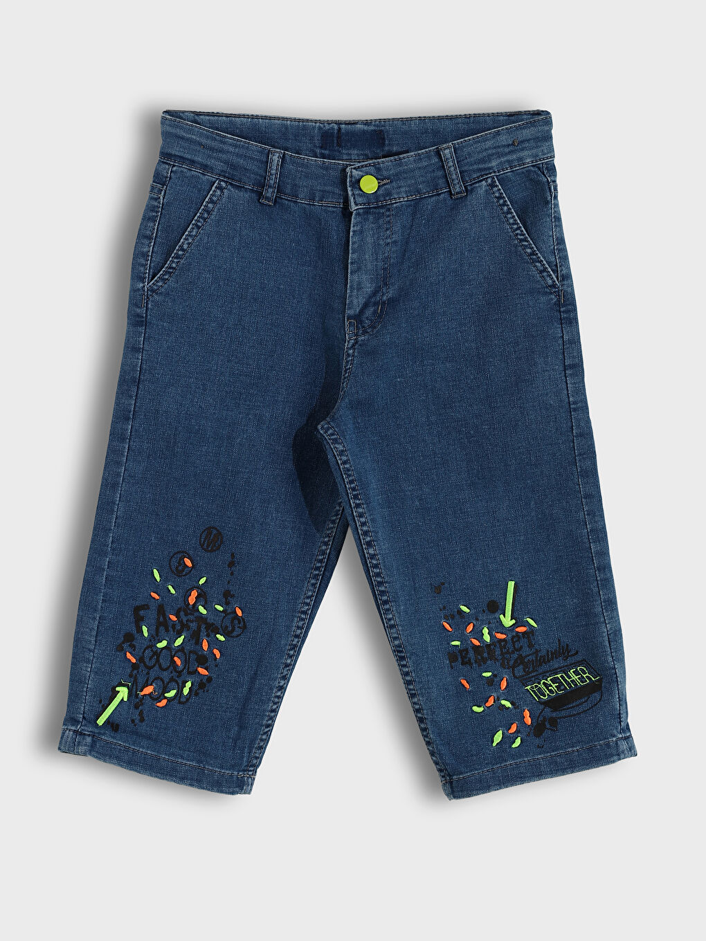 Embroidered Boys' Denim Shorts