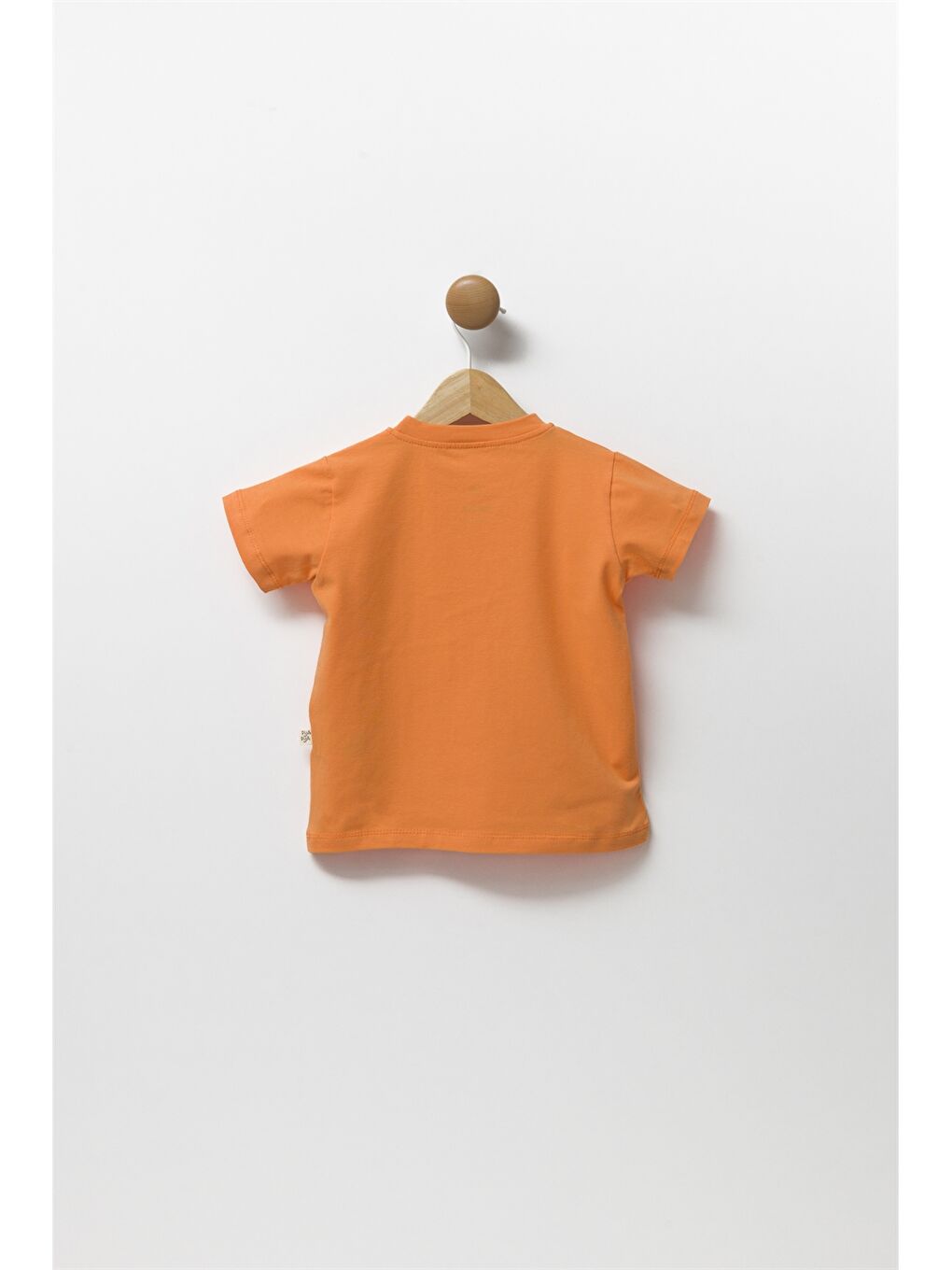 Turuncu Bisiklet Yaka Kısa Kollu Baskılı Erkek Bebek Tişört-3