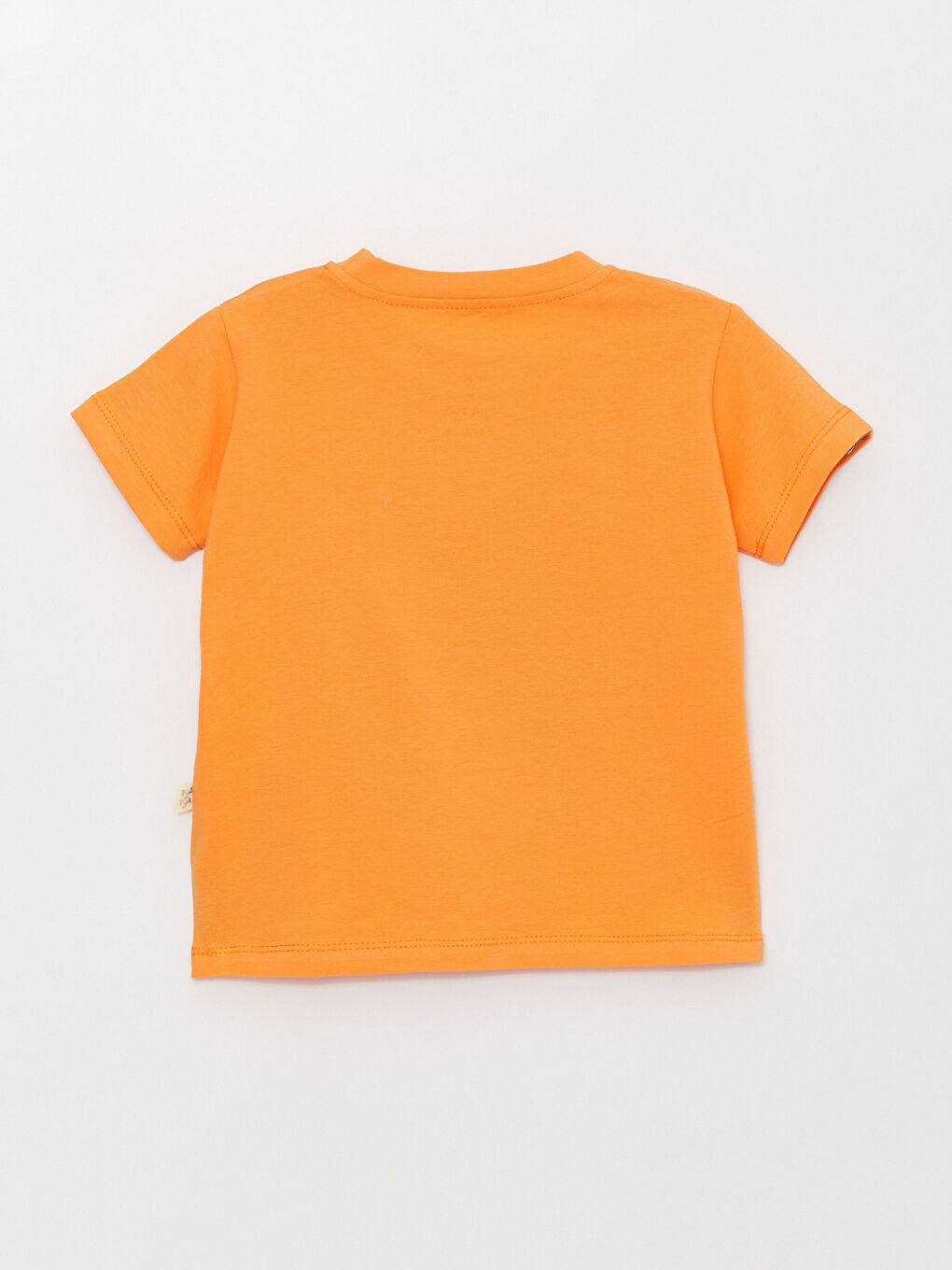Turuncu Bisiklet Yaka Kısa Kollu Baskılı Erkek Bebek Tişört-4