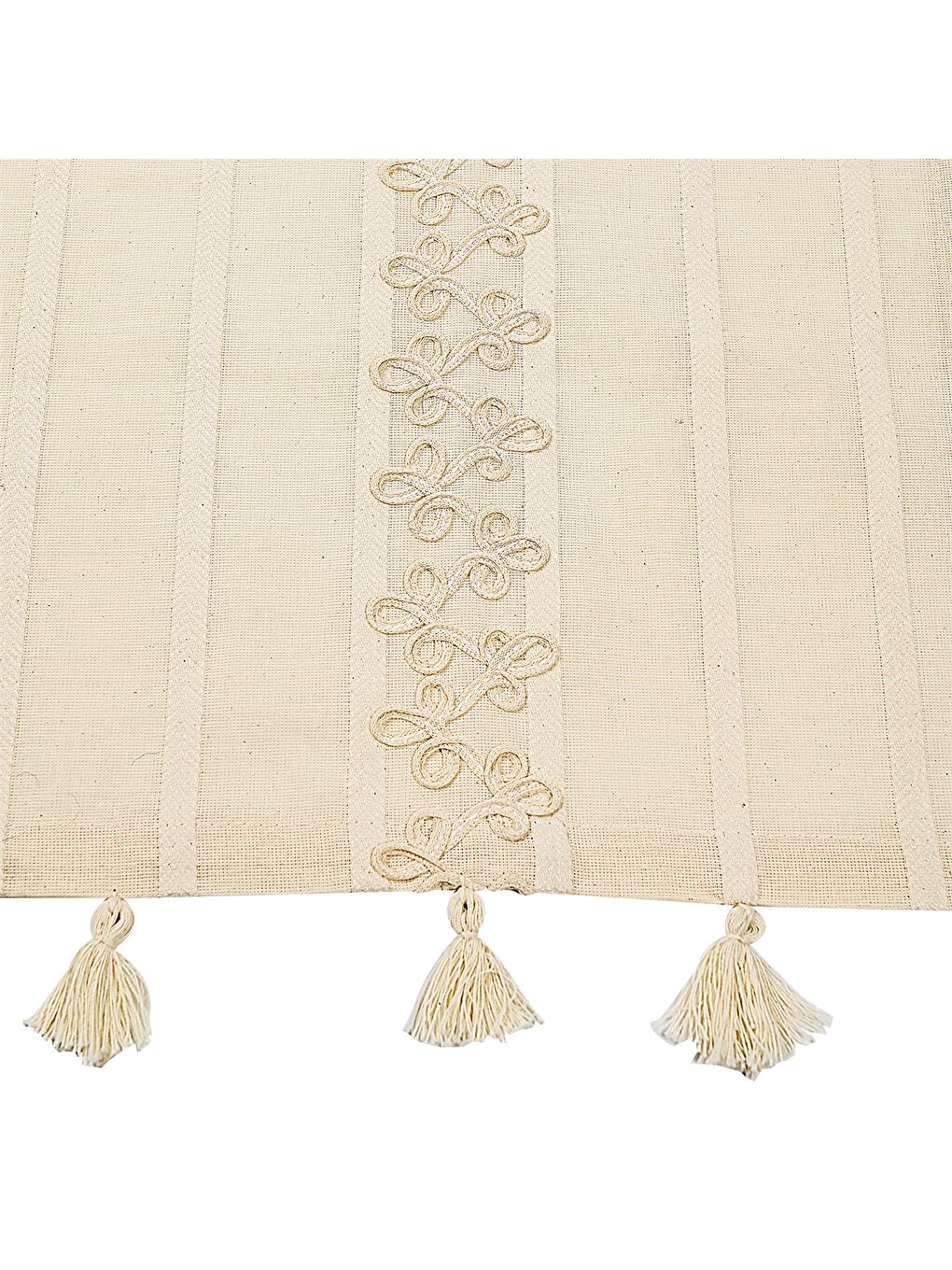 Ekru Desenli Runner 45x140 cm-7