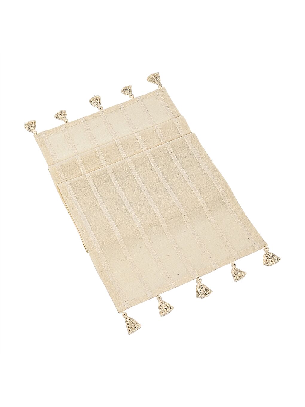 Ekru Çizgili Runner 45x140 cm-3