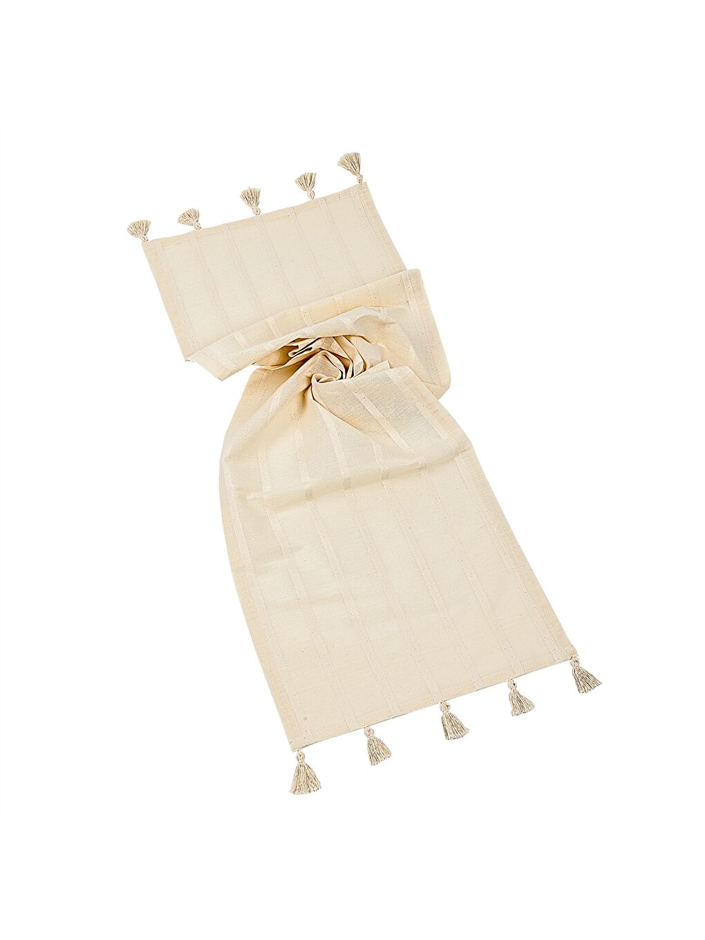 Ekru Çizgili Runner 45x140 cm-4