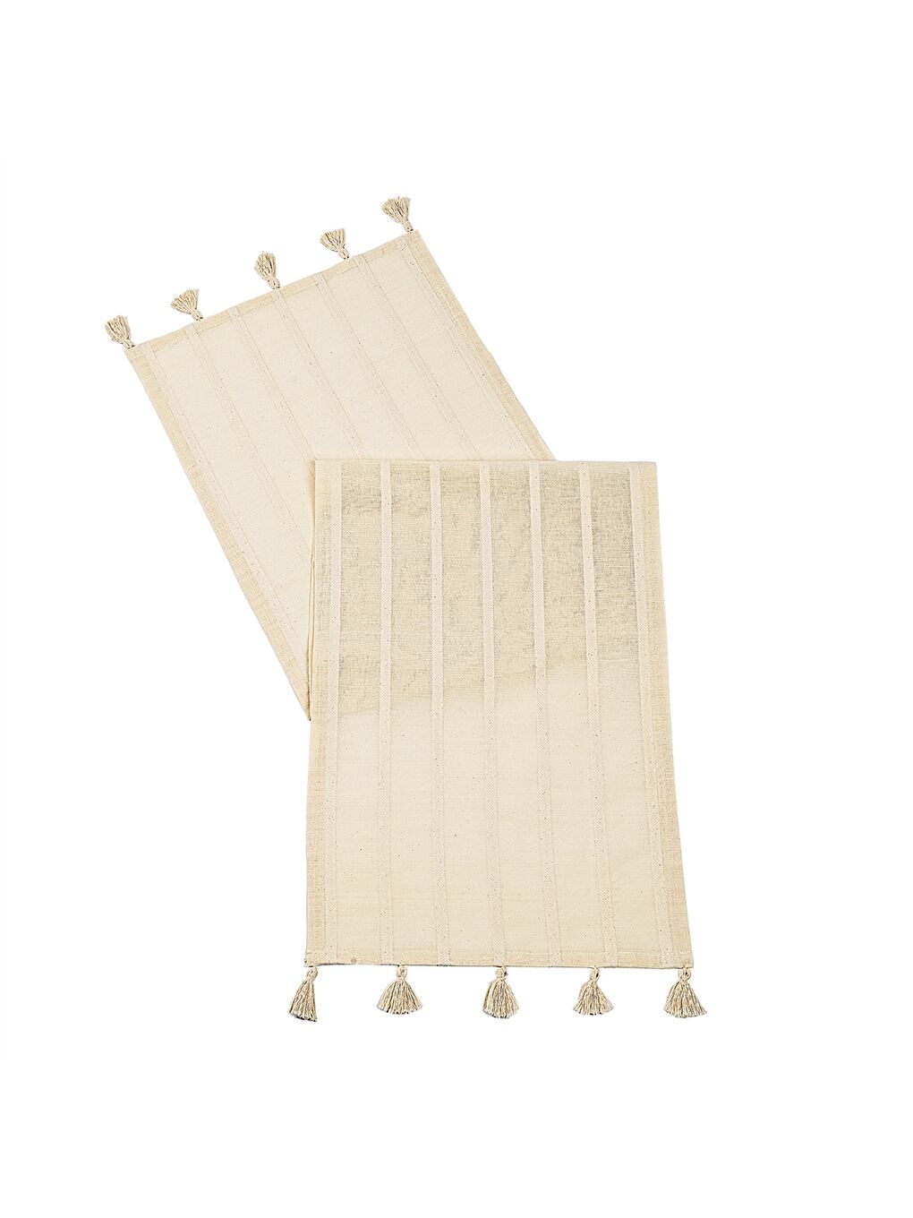 Ekru Çizgili Runner 45x140 cm-6