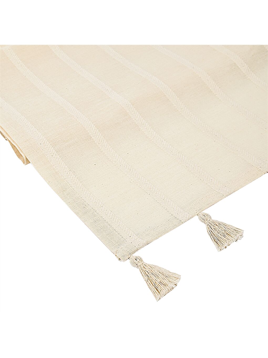 Ekru Çizgili Runner 45x140 cm-7