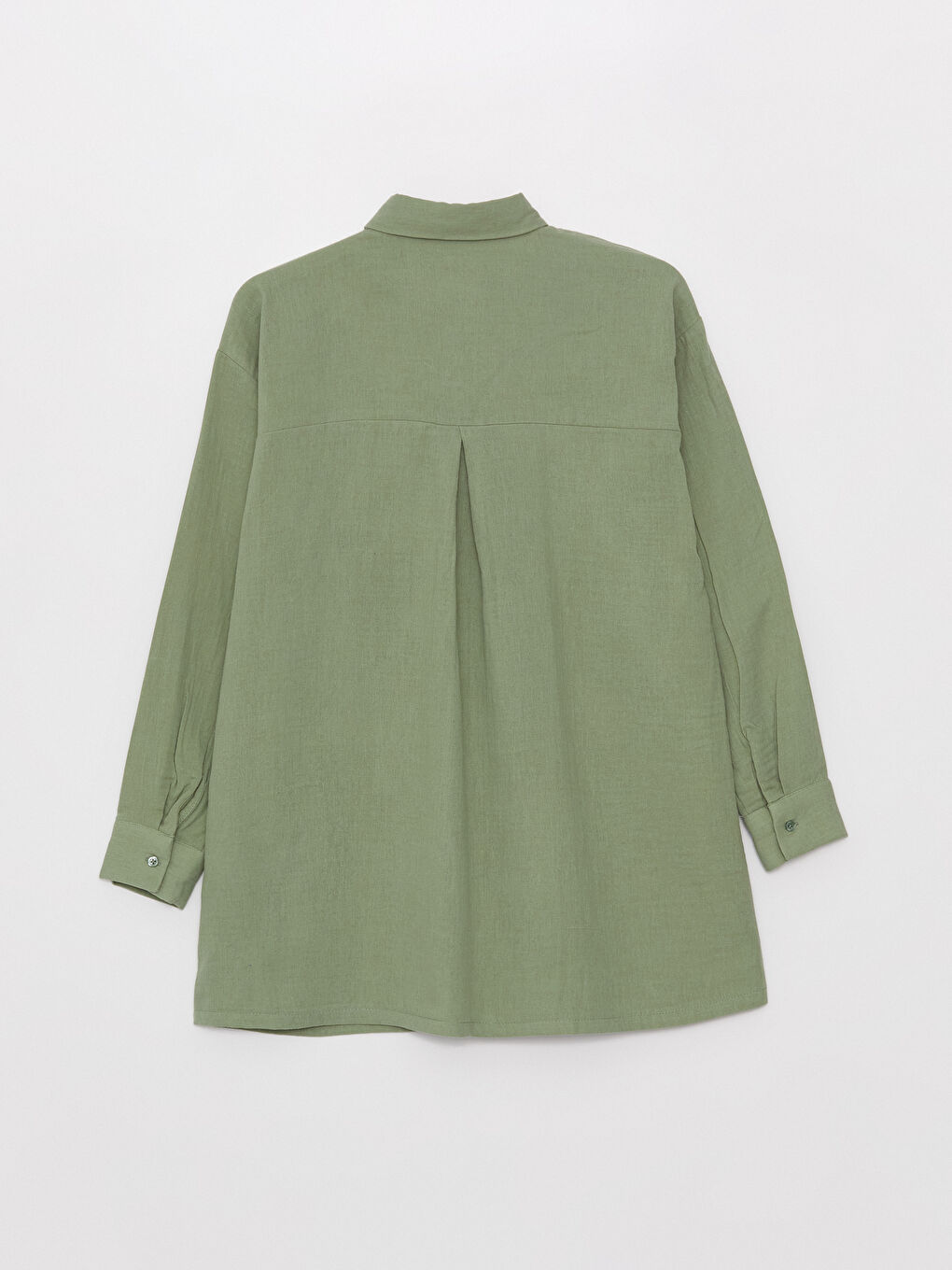 Plain Long Sleeve Oversize Women's Shirt Tunic-6