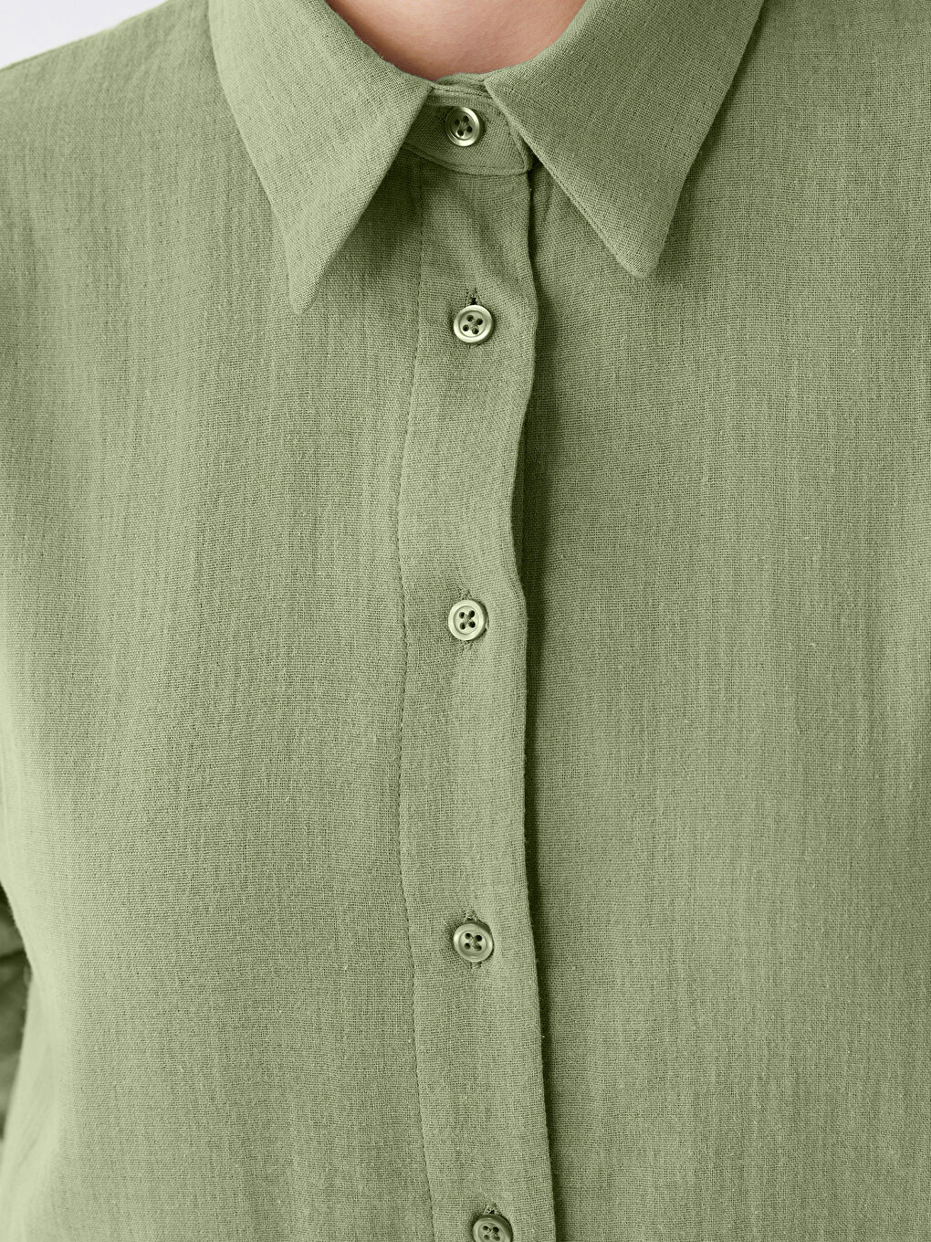 Plain Long Sleeve Oversize Women's Shirt Tunic-3