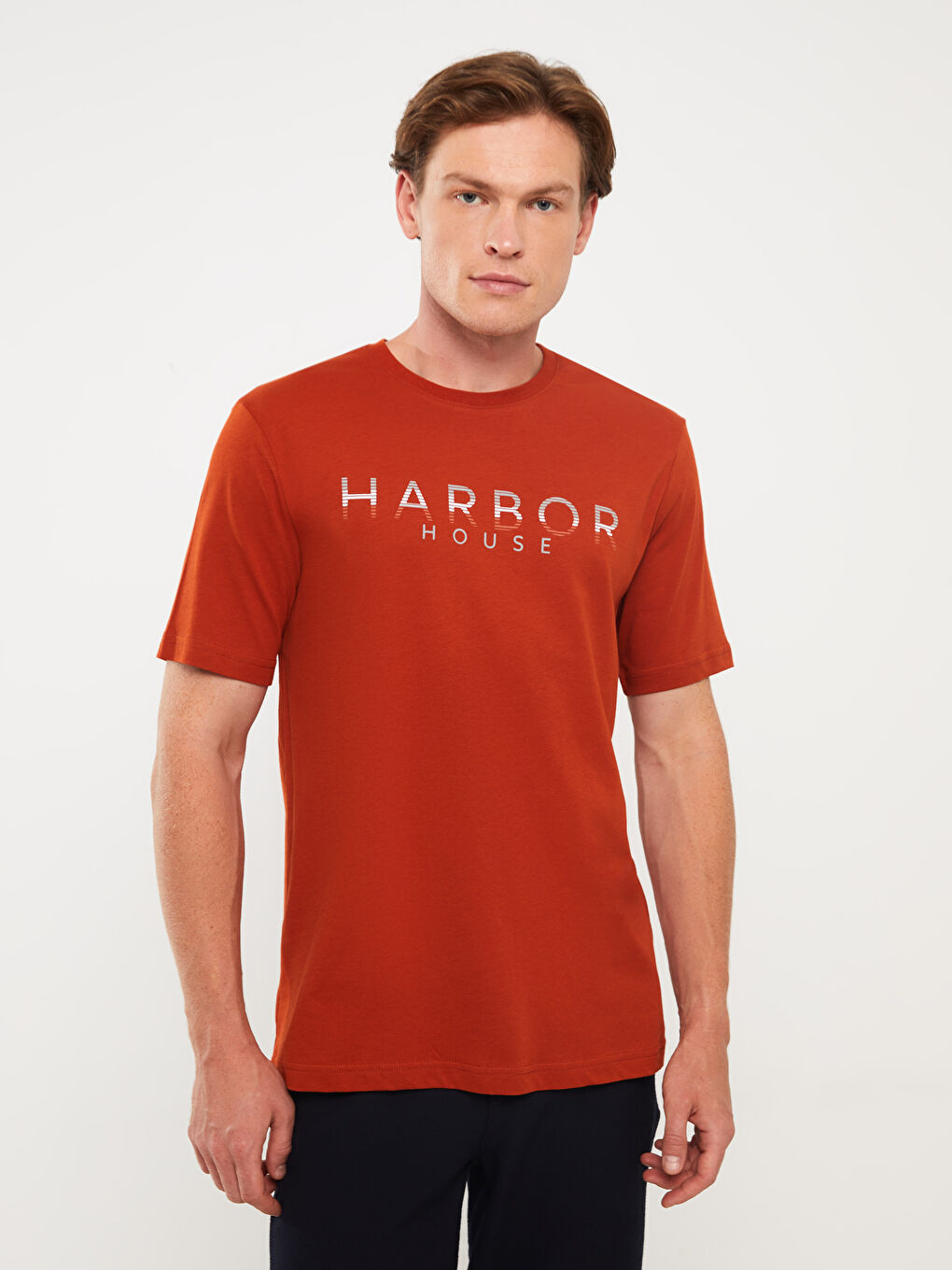 T-shirt à Manches Courtes Imprimé pour Hommes avec Col Rond-1