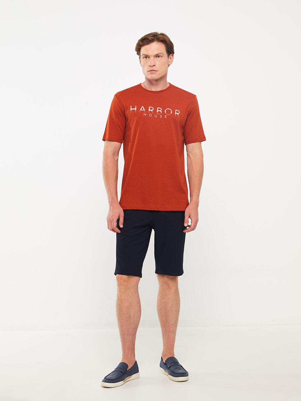 T-shirt à Manches Courtes Imprimé pour Hommes avec Col Rond-2