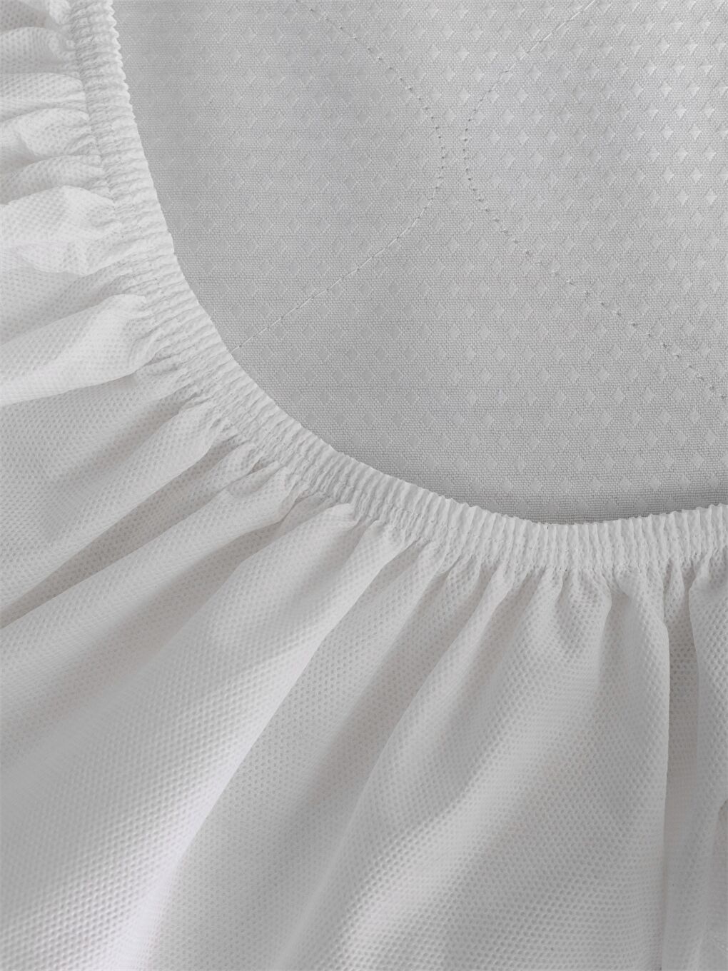 Beyaz Su Geçirmez Tek Kişilik Alez 120x200 cm-3