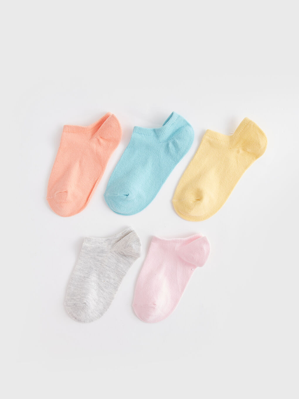 Basic Girls' Trainer Socks 5 Pack
