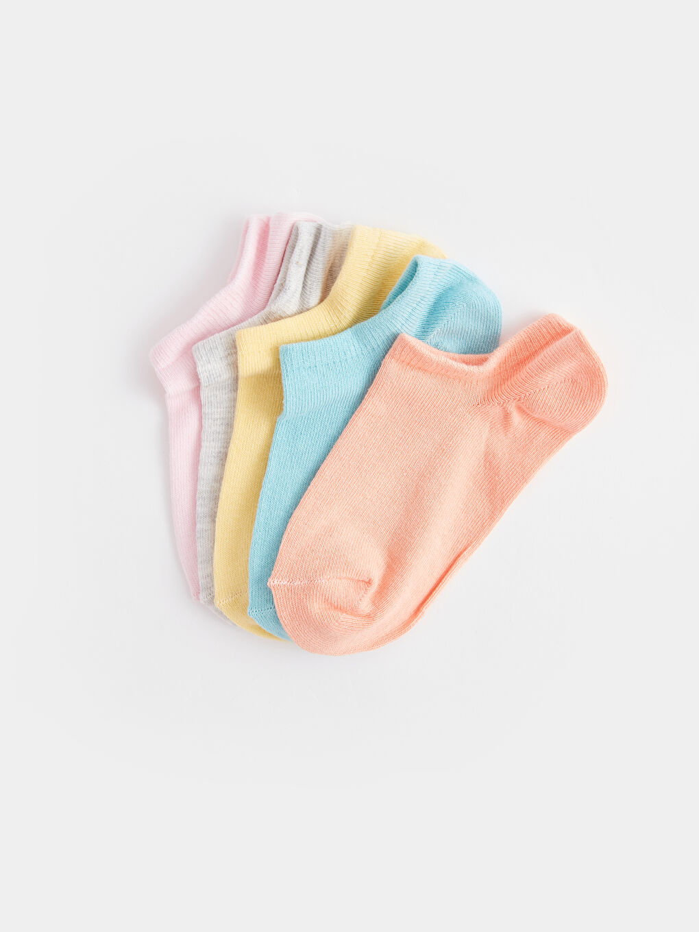 Basic Girls' Trainer Socks 5 Pack-1