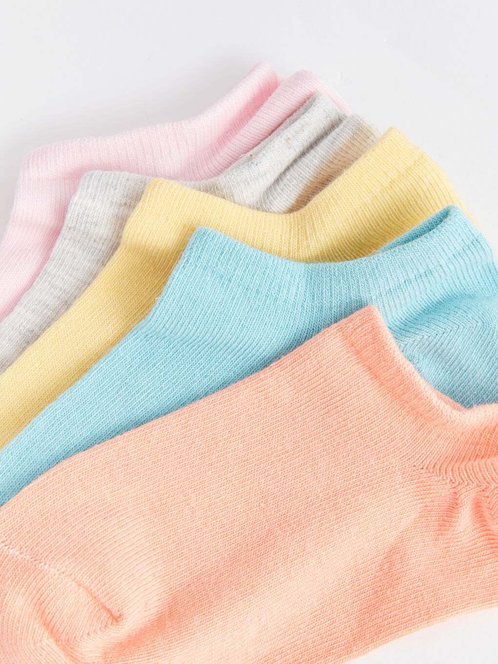 Basic Girls' Trainer Socks 5 Pack-2