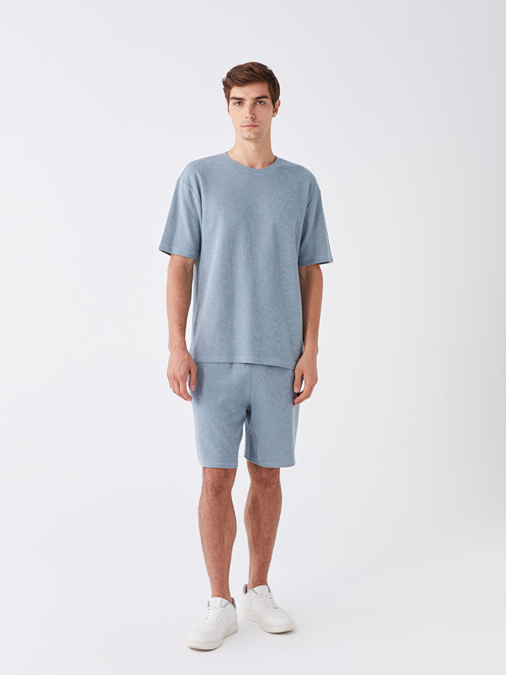 Mavi Bisiklet Yaka Kısa Kollu Erkek Tişört-2