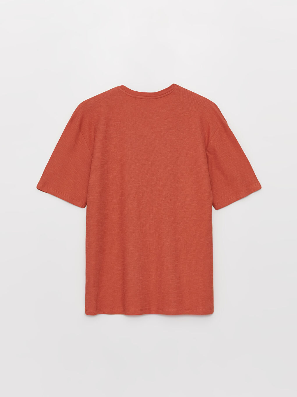 Kahverengi Bisiklet Yaka Kısa Kollu Erkek Tişört-6