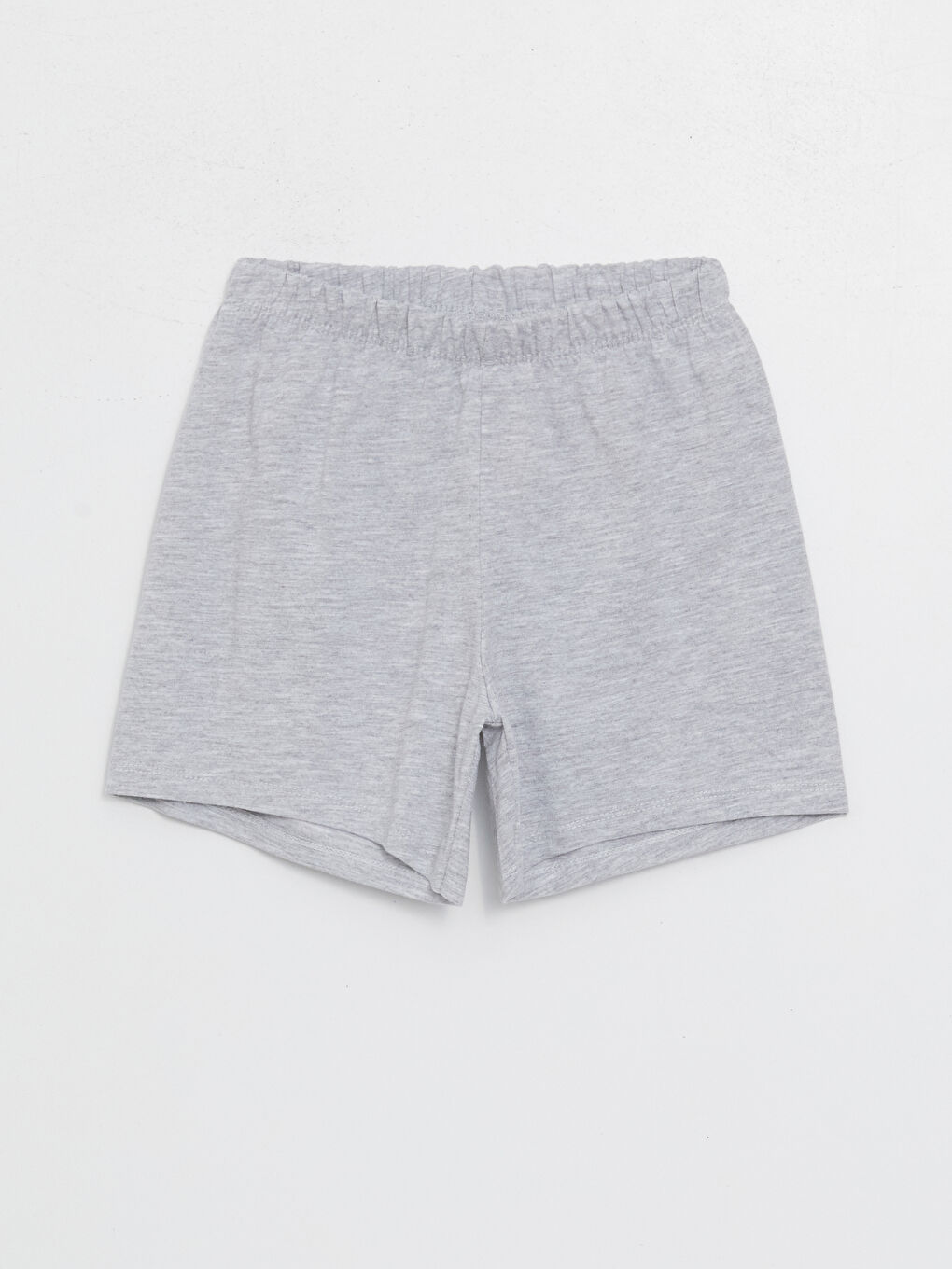 Gri Beli Lastikli Kız Çocuk Pijama Şort