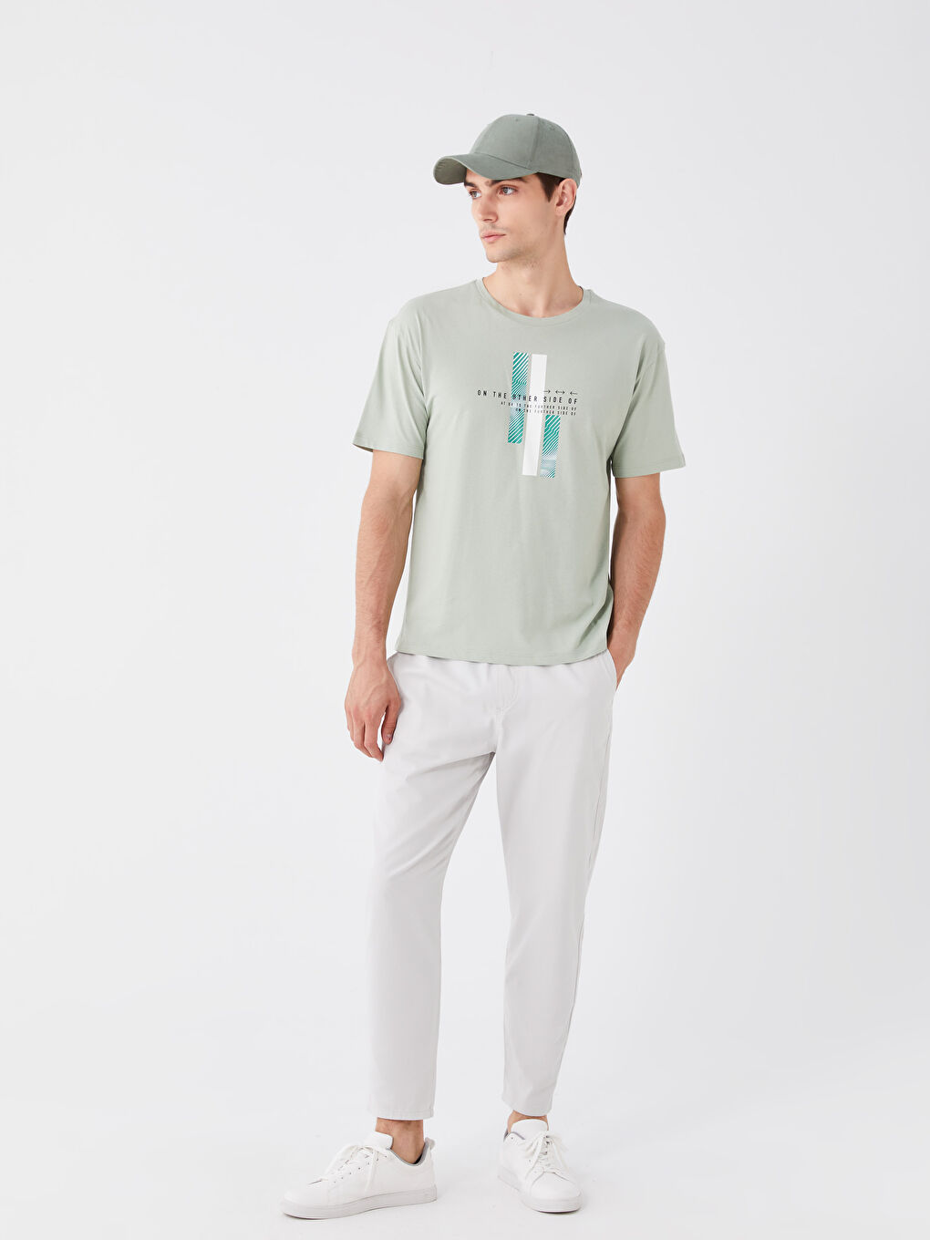 Gri Rahat Kalıp Gabardin Erkek Pantolon