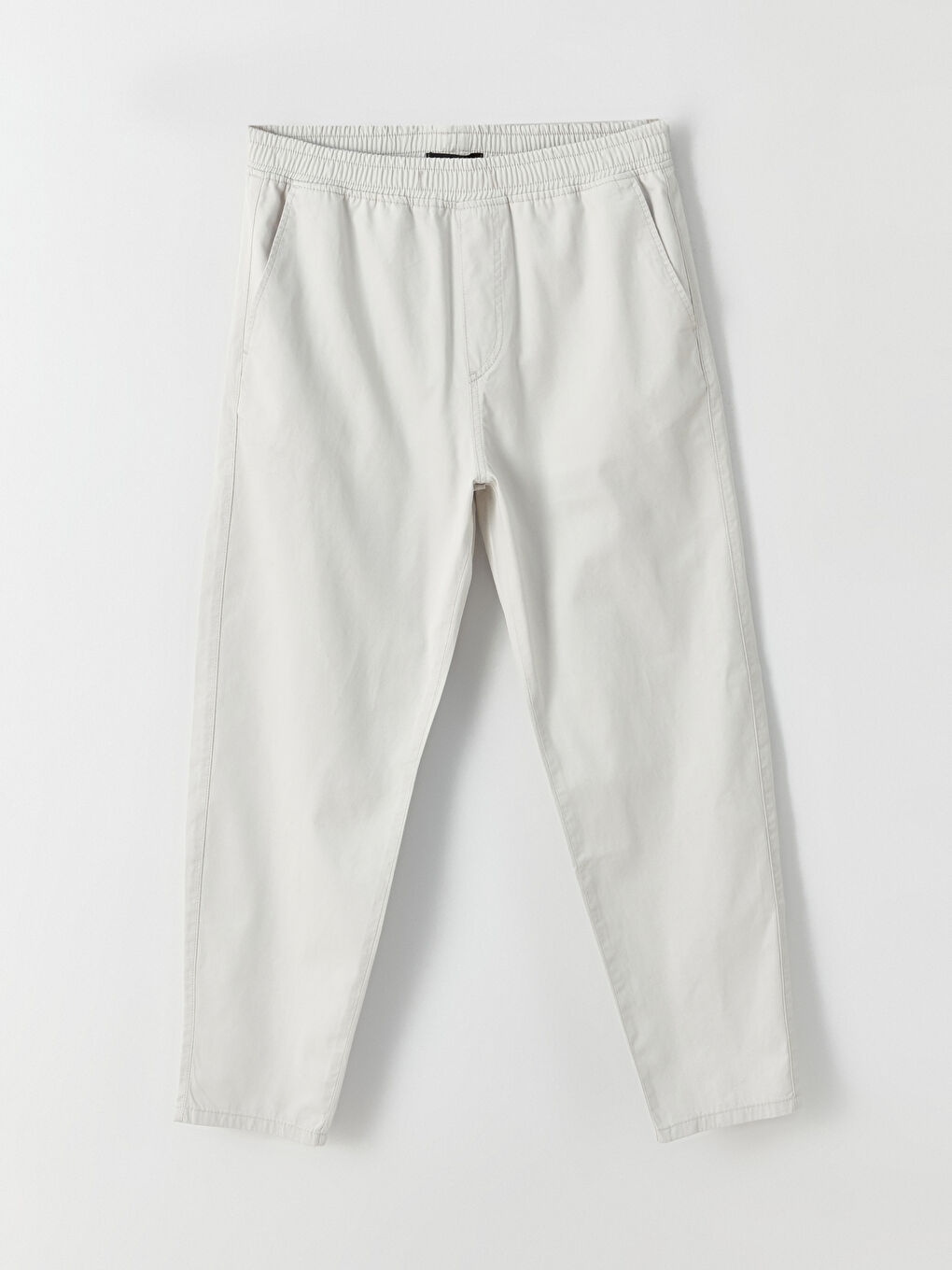 Gri Rahat Kalıp Gabardin Erkek Pantolon-5