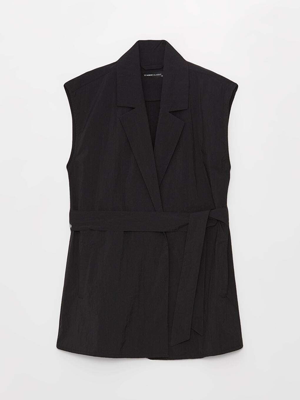 Women's Jacket Neck Plain Classic Waistcoat-5