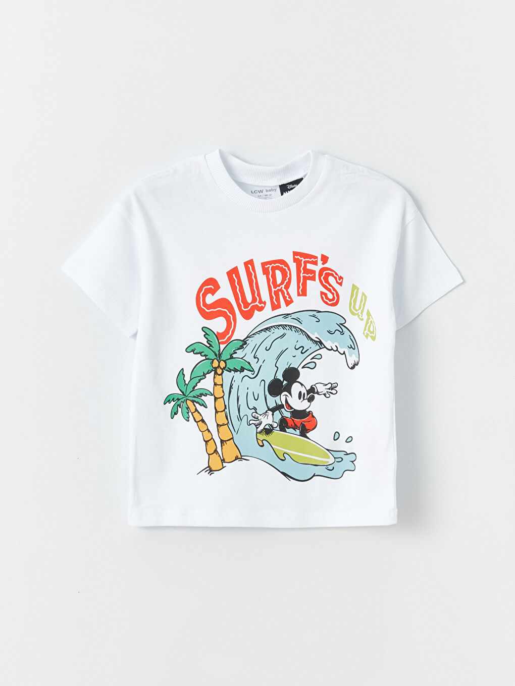 Crew Neck Short Sleeve Mickey Mouse Printed Baby Boy T-Shirt and Shorts 2-Piece Set -S3L602Z1-Q6K