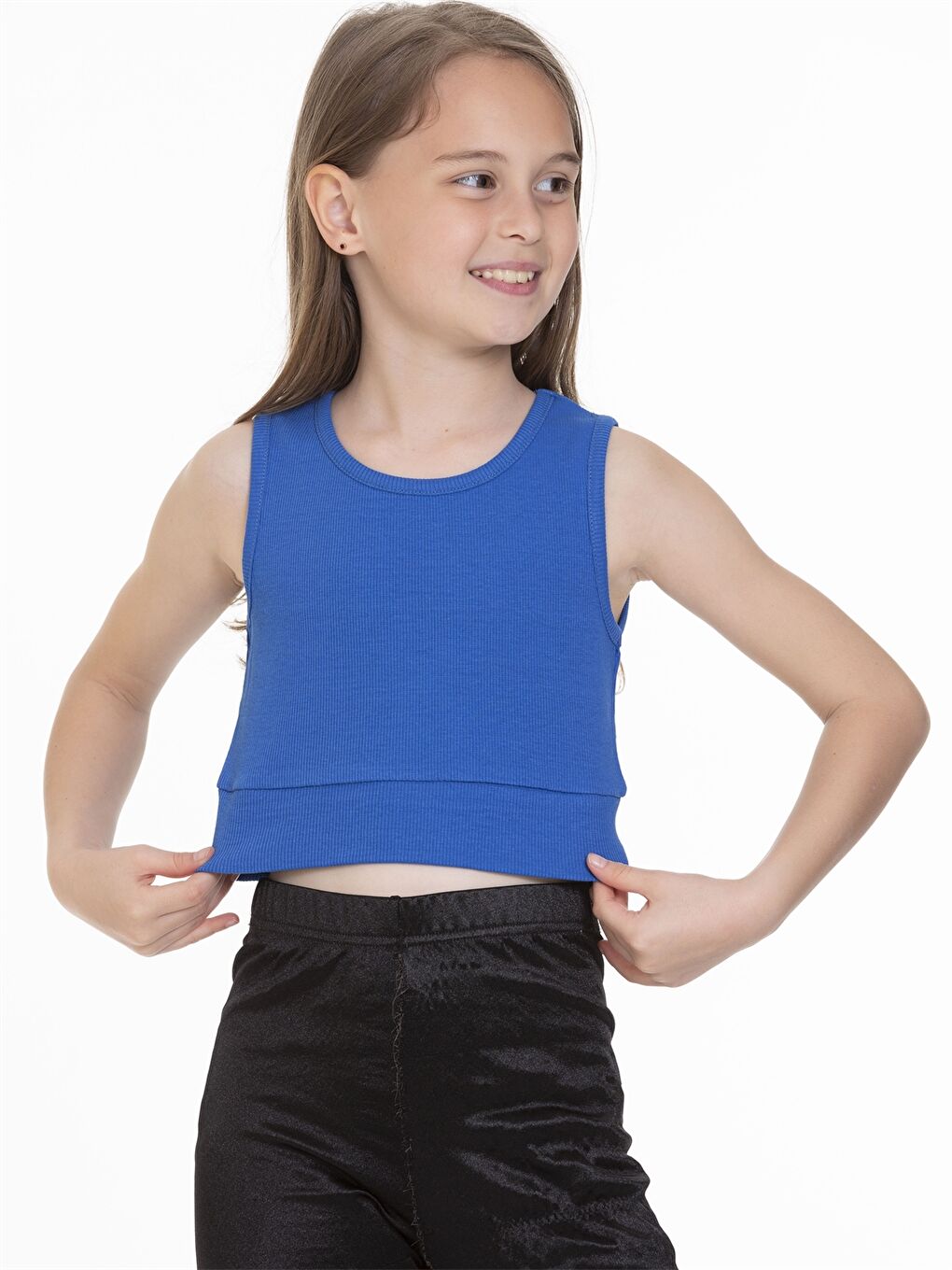 Mavi Bisiklet Yaka Basic Kız Çocuk Atlet