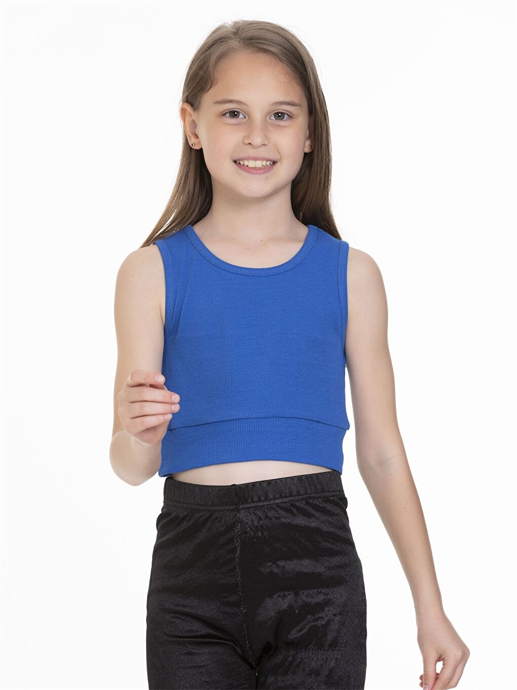 Mavi Bisiklet Yaka Basic Kız Çocuk Atlet-1