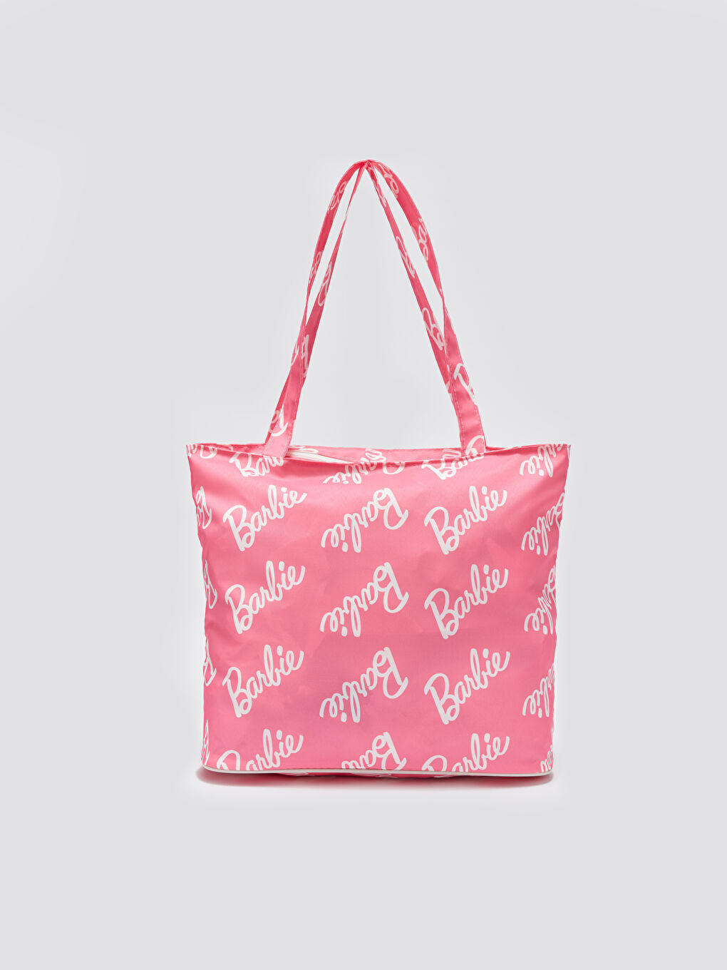 Pembe Barbie Baskılı Kadın Plaj Çantası