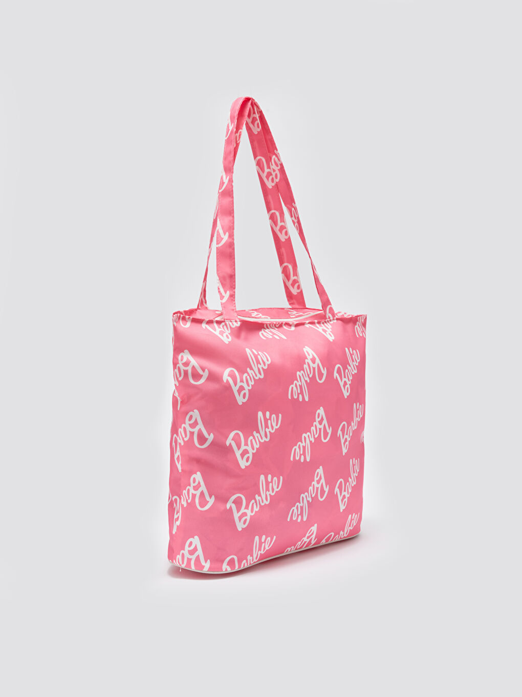 Pembe Barbie Baskılı Kadın Plaj Çantası-1