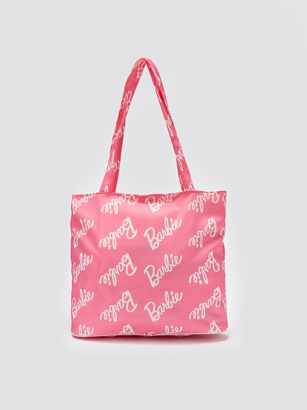Pembe Barbie Baskılı Kadın Plaj Çantası-2