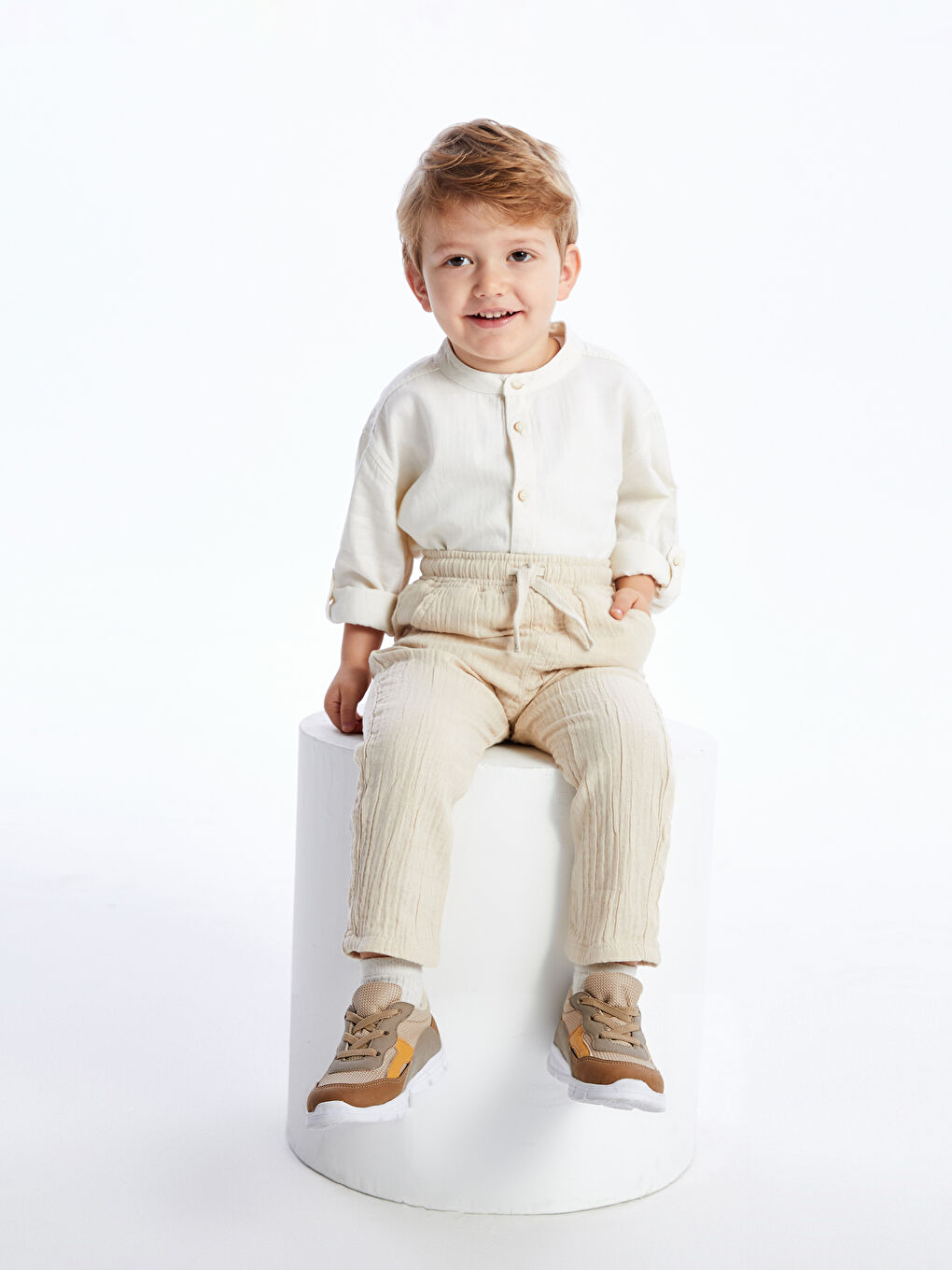 Pantalon Basique Bébé Garçons À Taille Élastiquée