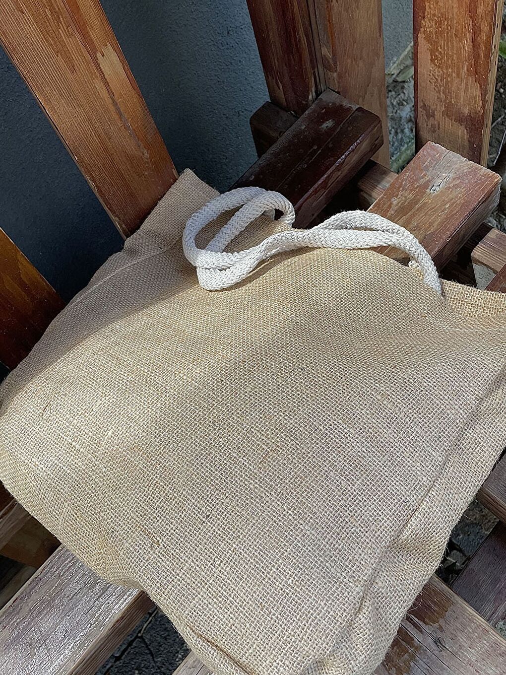 Kahverengi Düz Hasır Kadın Plaj Çantası-7