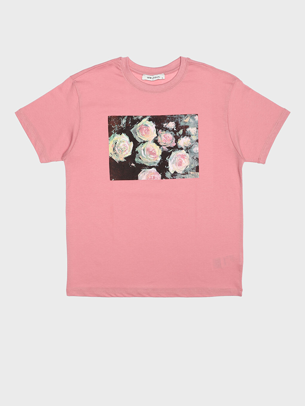 Crew Neck Printed Short Sleeve Women's T-Shirt