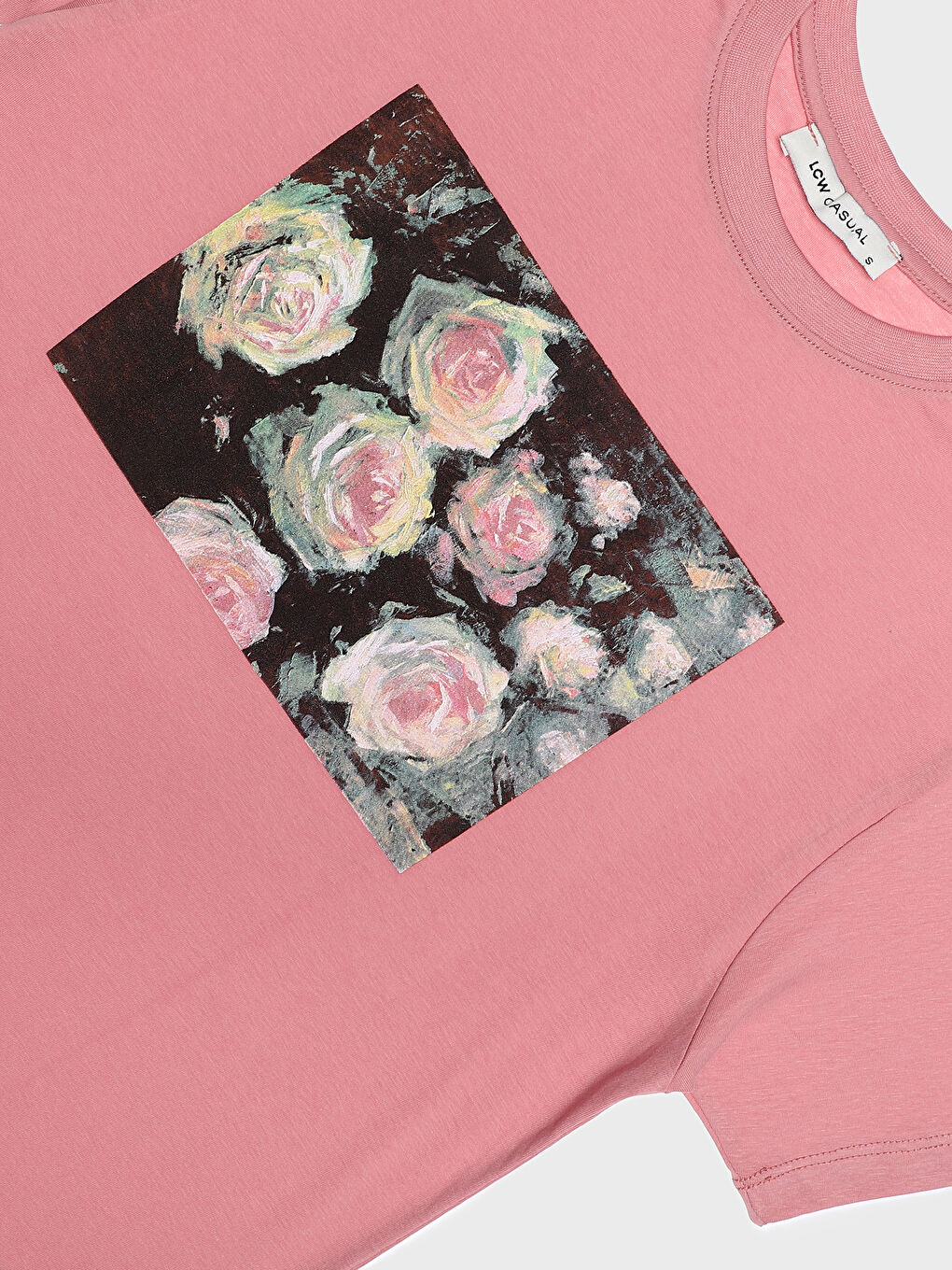 Crew Neck Printed Short Sleeve Women's T-Shirt-2