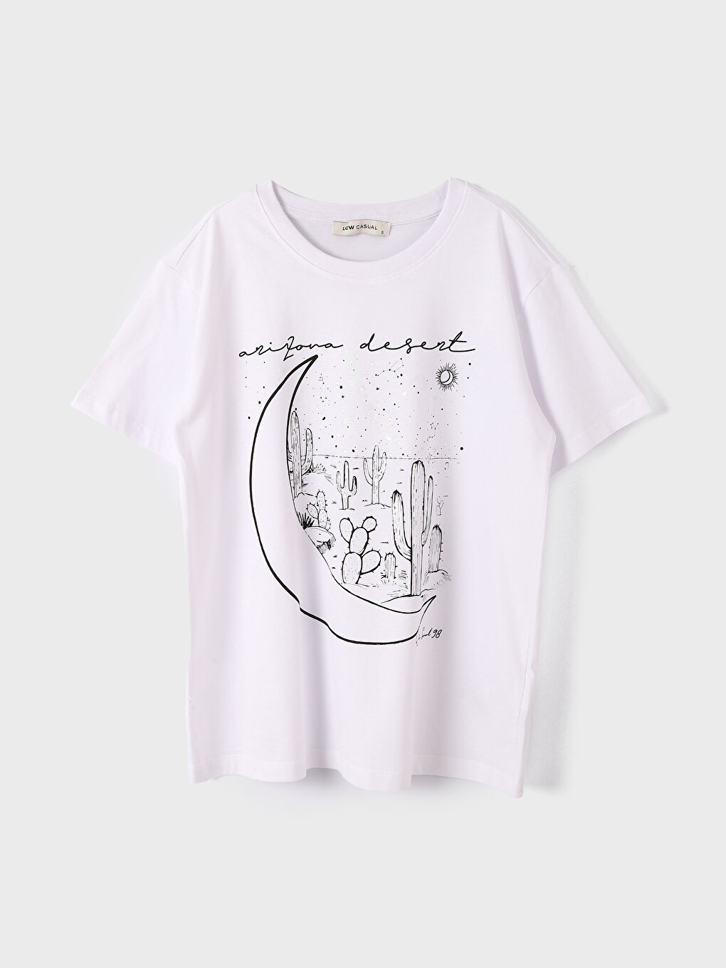 Crew Neck Printed Short Sleeve Women's T-Shirt