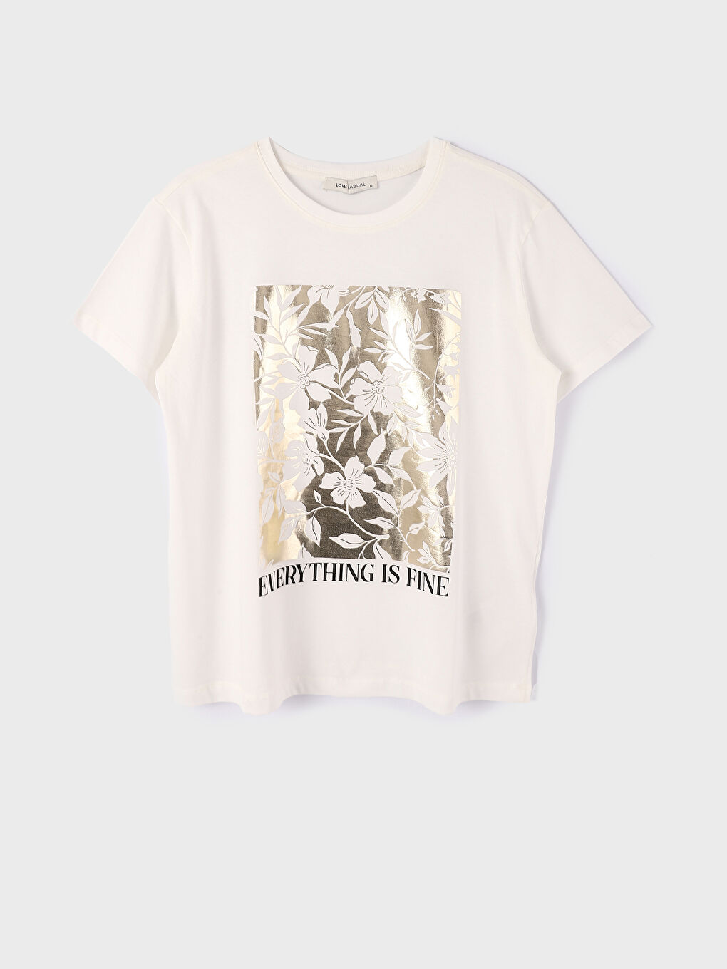 Crew Neck Printed Short Sleeve Women's T-Shirt