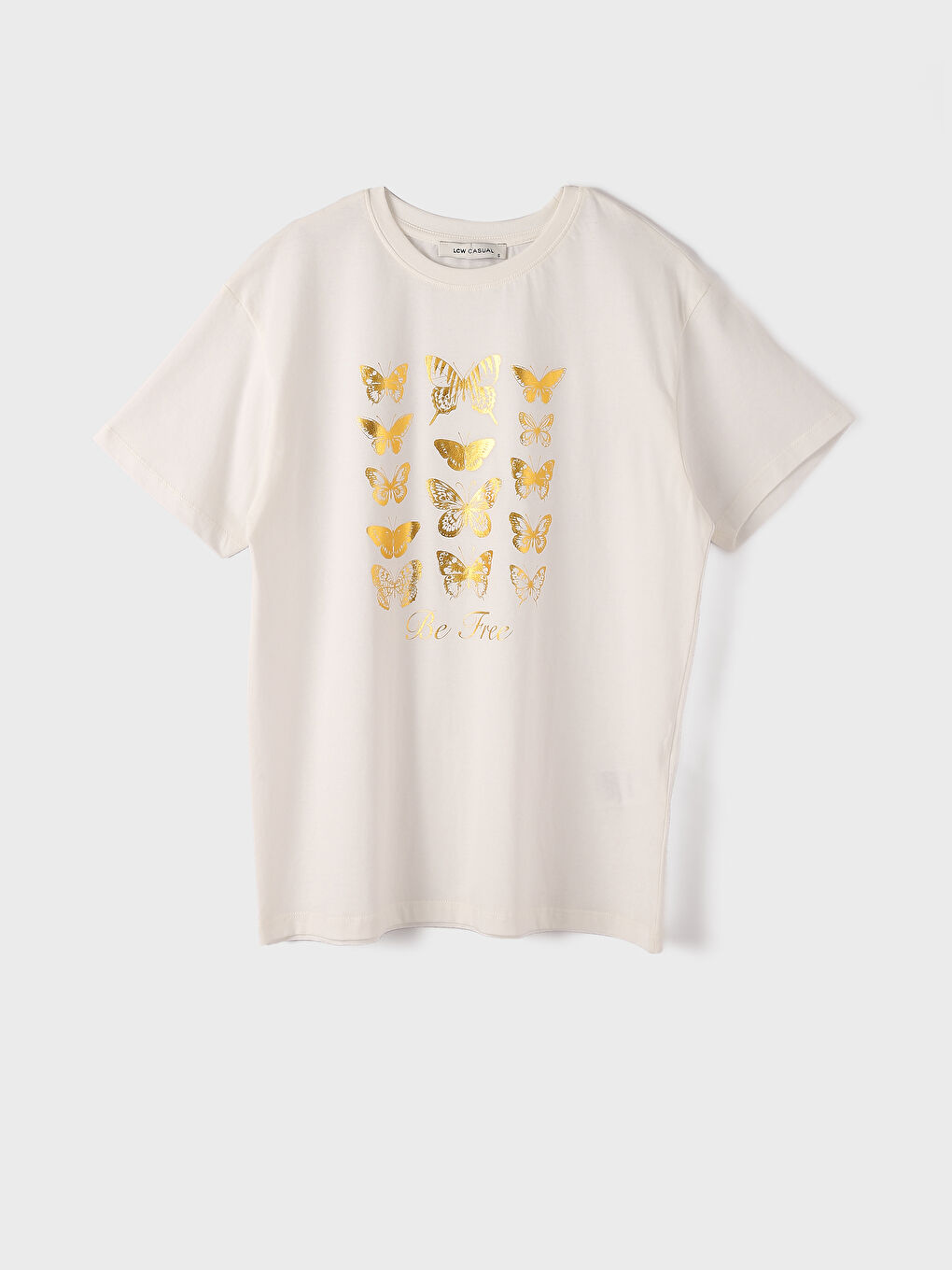 Crew Neck Printed Short Sleeve Women's T-Shirt