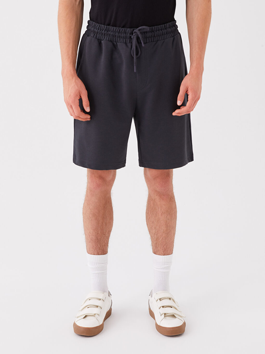 Antrasit Standart Kalıp Erkek Şort-2