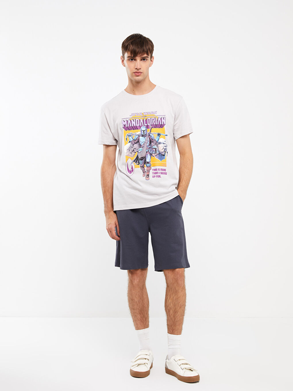 Antrasit Standart Kalıp Erkek Bermuda Şort