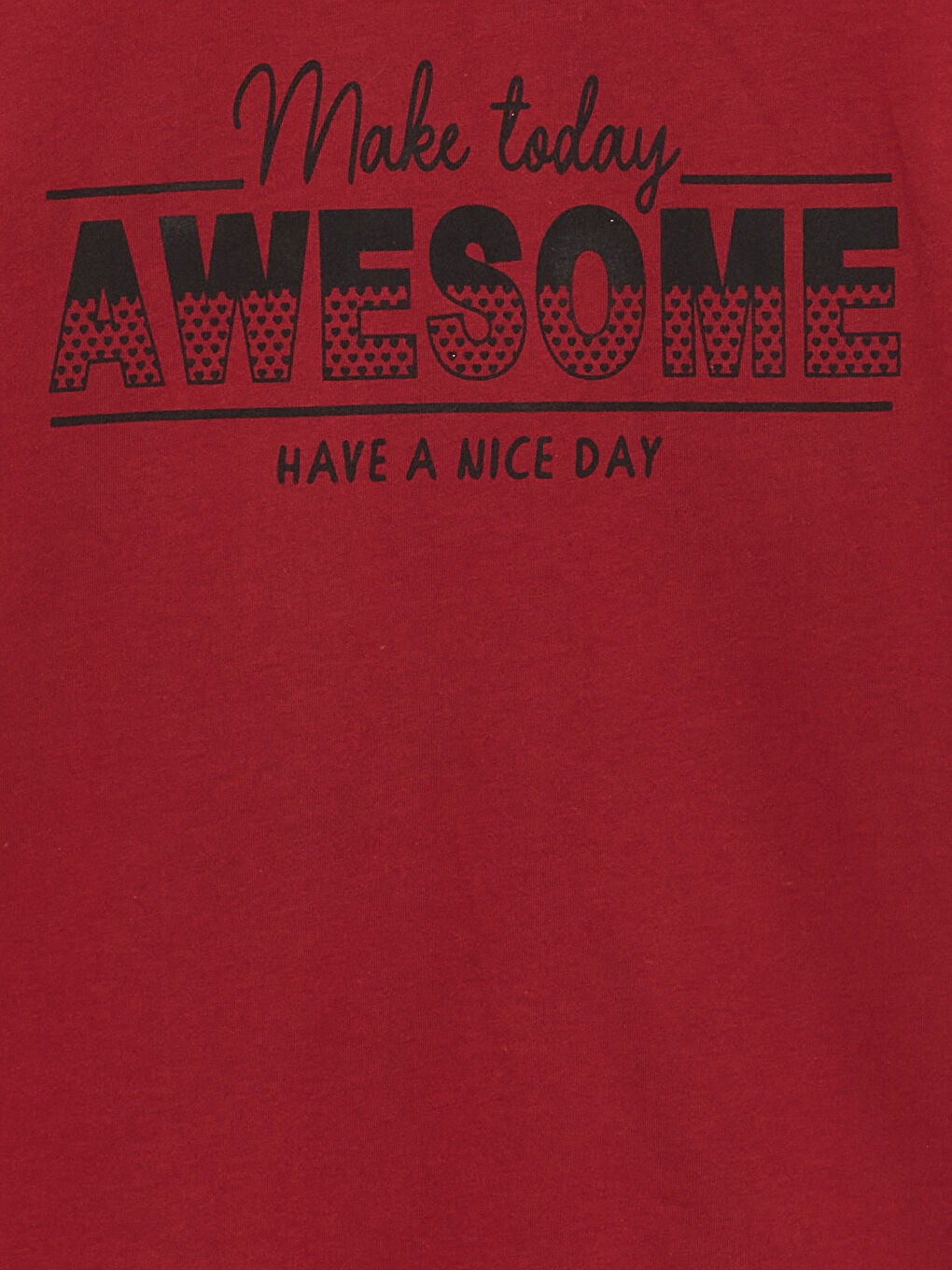 Kırmızı Bisiklet Yaka Baskılı Kısa Kollu Erkek Çocuk Tişört-1