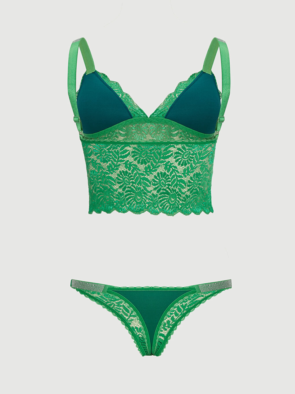 Yeşil Dantelli Sütyen Takım-1