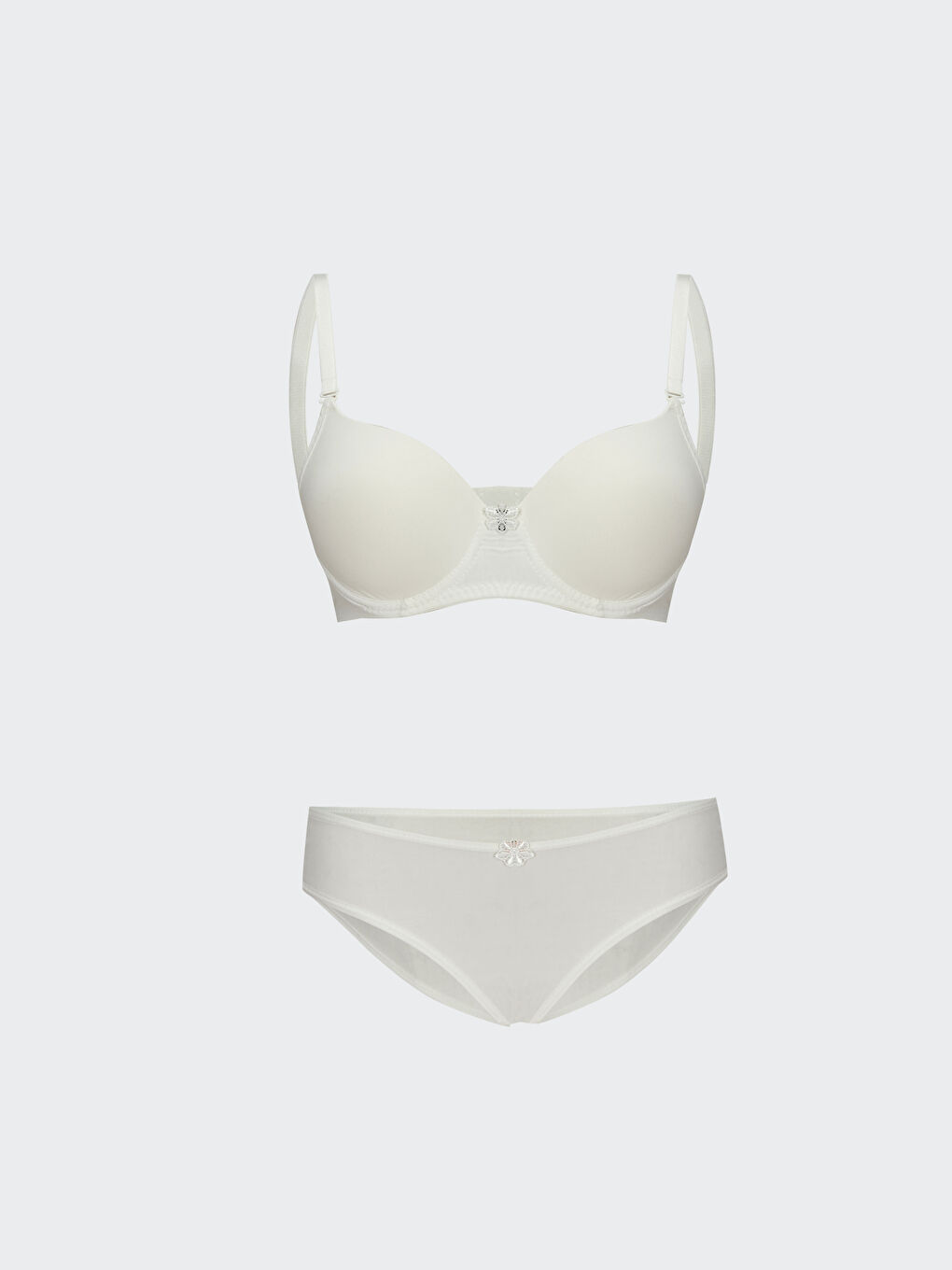 Ekru Mikro Fiber Kadın İç Çamaşır Takım