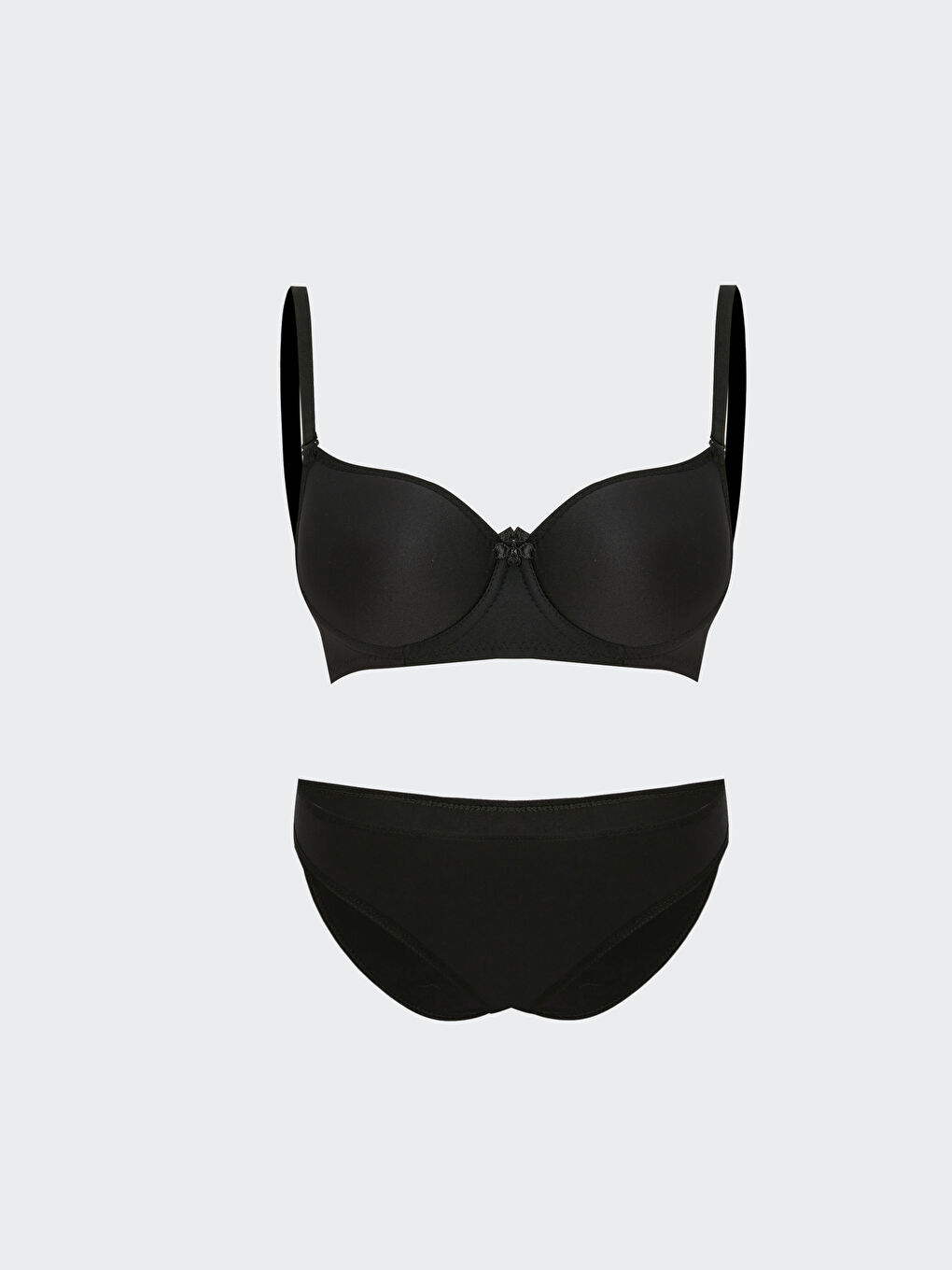 Siyah Mikro Fiber Kadın İç Çamaşır Takım