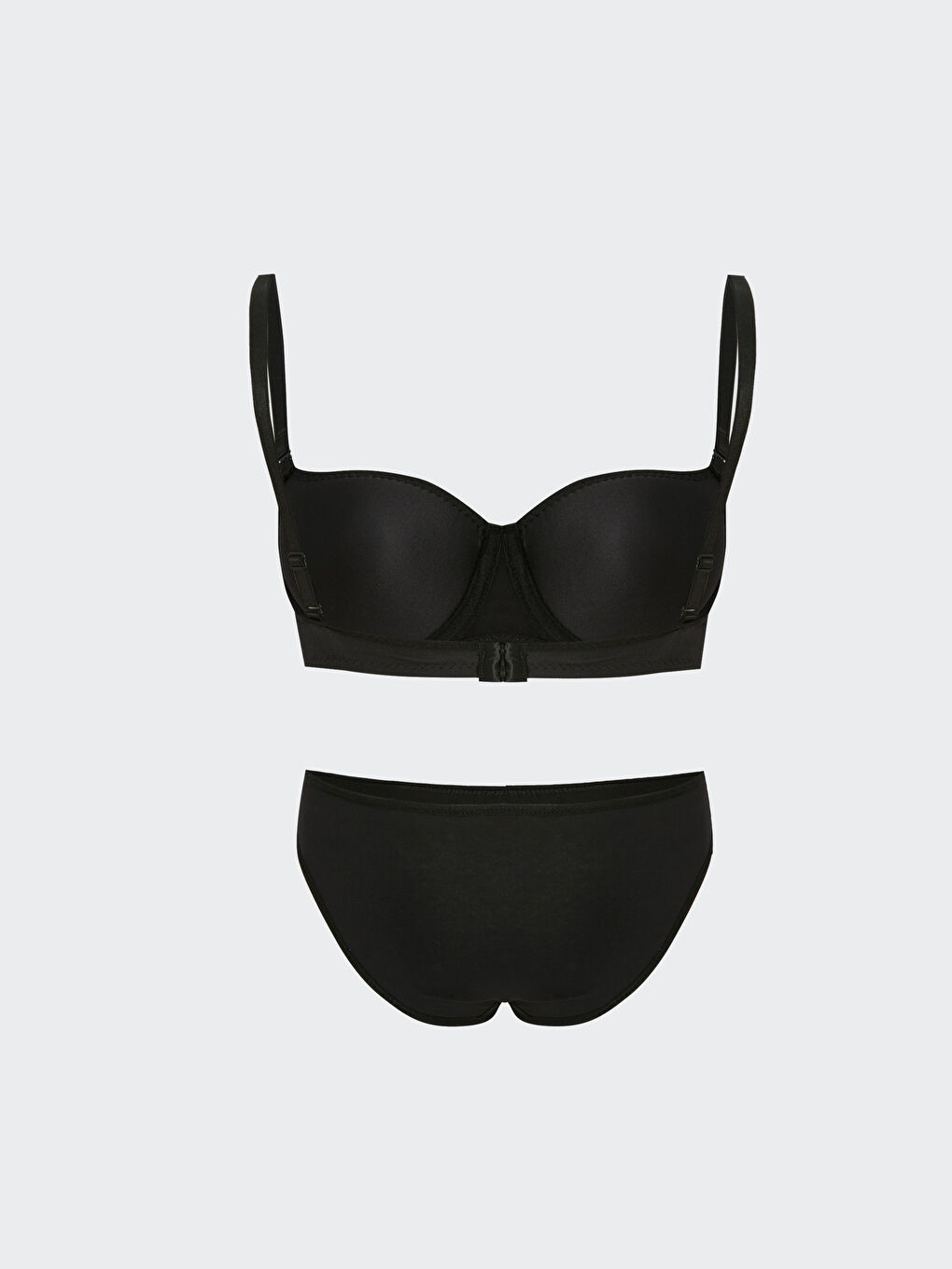 Siyah Mikro Fiber Kadın İç Çamaşır Takım-1